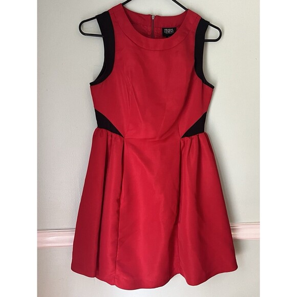 Prabal Gurung Fit Flare Party Dress 4 Red Lined Stretch Polyester Knee Length - Picture 2 of 8